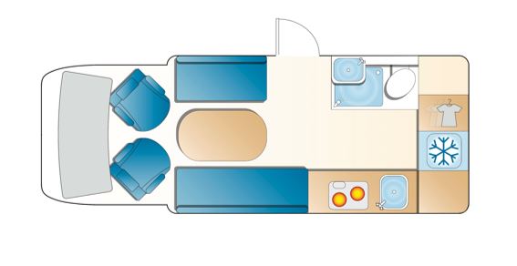 Front Lounge Motorhome Bed